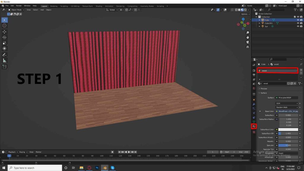 create an animated video on blender step 1