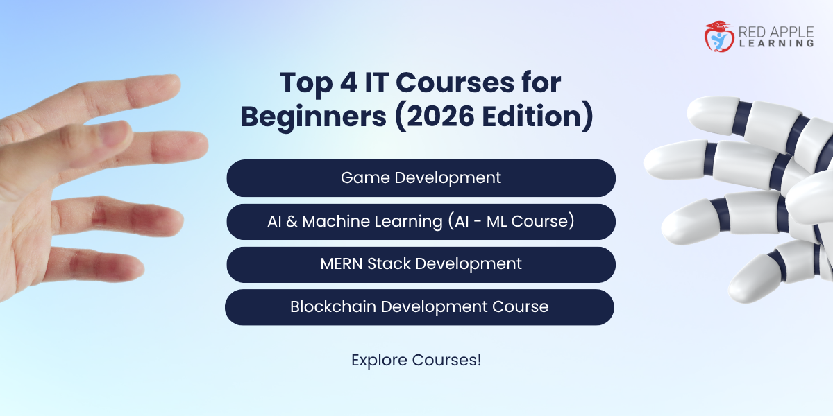 Top 4 IT Courses for Beginners (2026 Edition) - Red Apple Learning